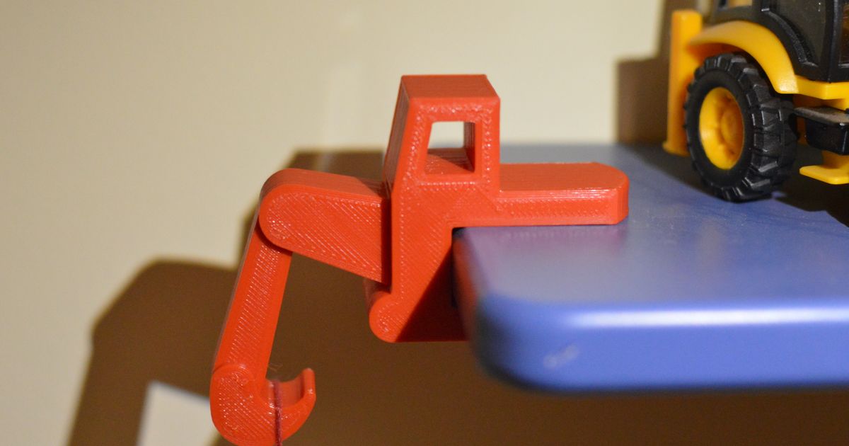 Diggershaped shelf hook by Ledeev001 Download free STL model