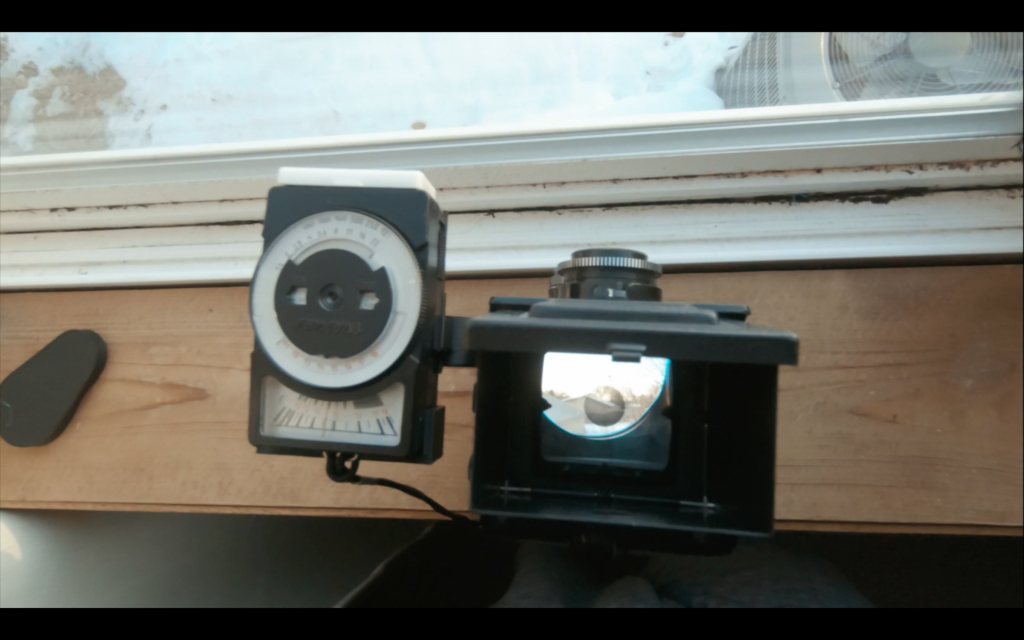 Leningrad 8 light meter holder for Lubitel 166 120 camera