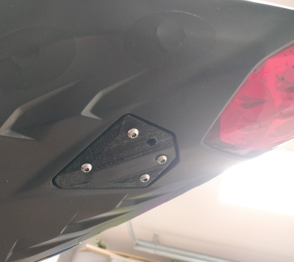 Triumph license plate holder cover