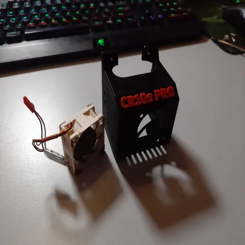 Creality CR10s Pro Extended fan shroud (40x20mm fan)
