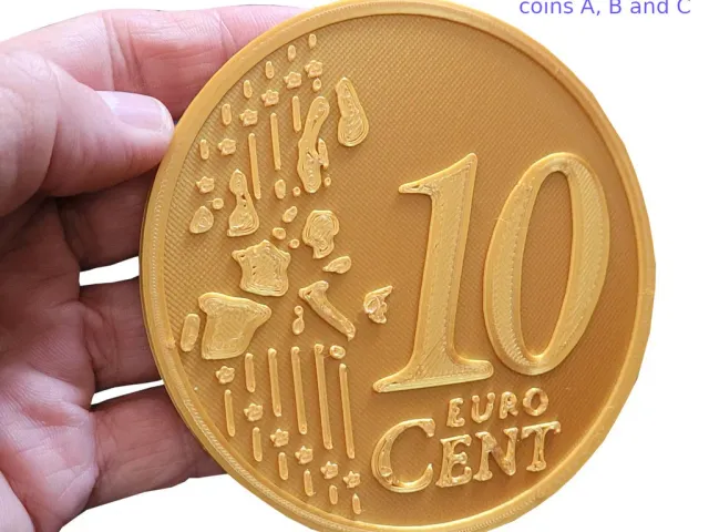 Coin coaster Euro 10 cent