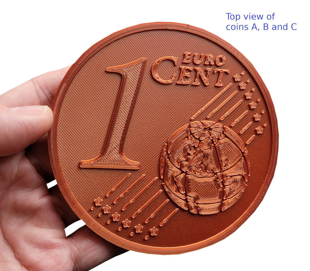 Coin coaster Euro 1 cent