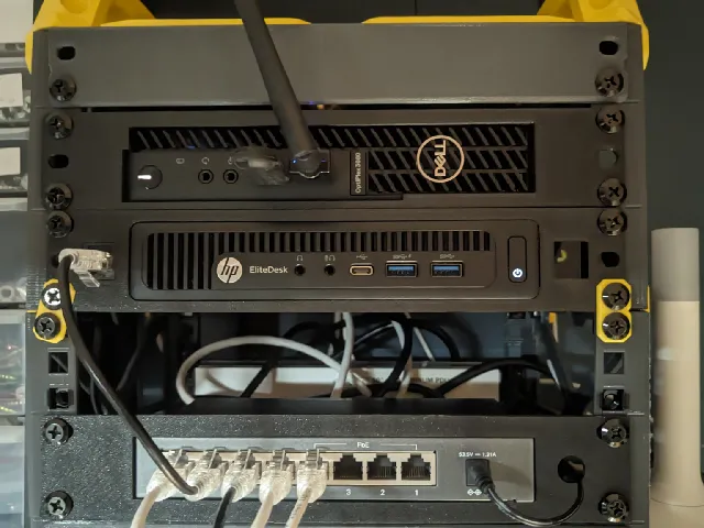 HP Elitedesk mini G2 10" rack mount with keystones