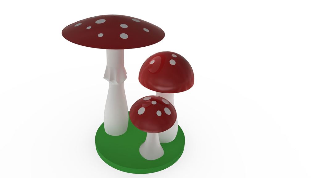mushrooms multicolor for monoextruder