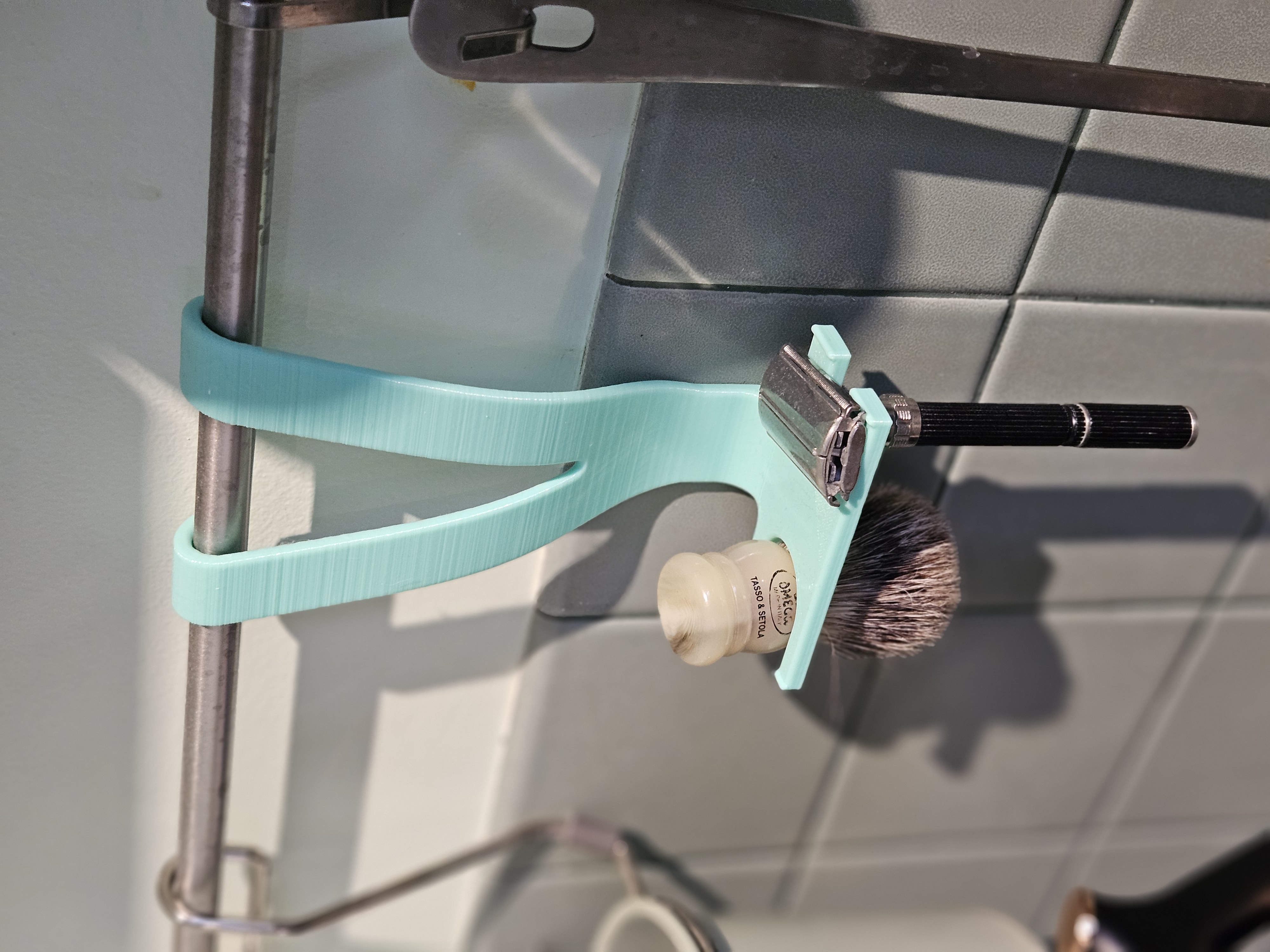 Hanging Shave stand for Ikea kitchen rails