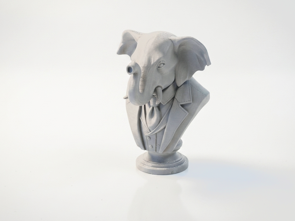 Elephant Bust Gentleman Statue 3D Printable
