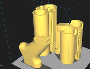 LIBRA Airsoft grenade launcher- splitted parts for smaller printers