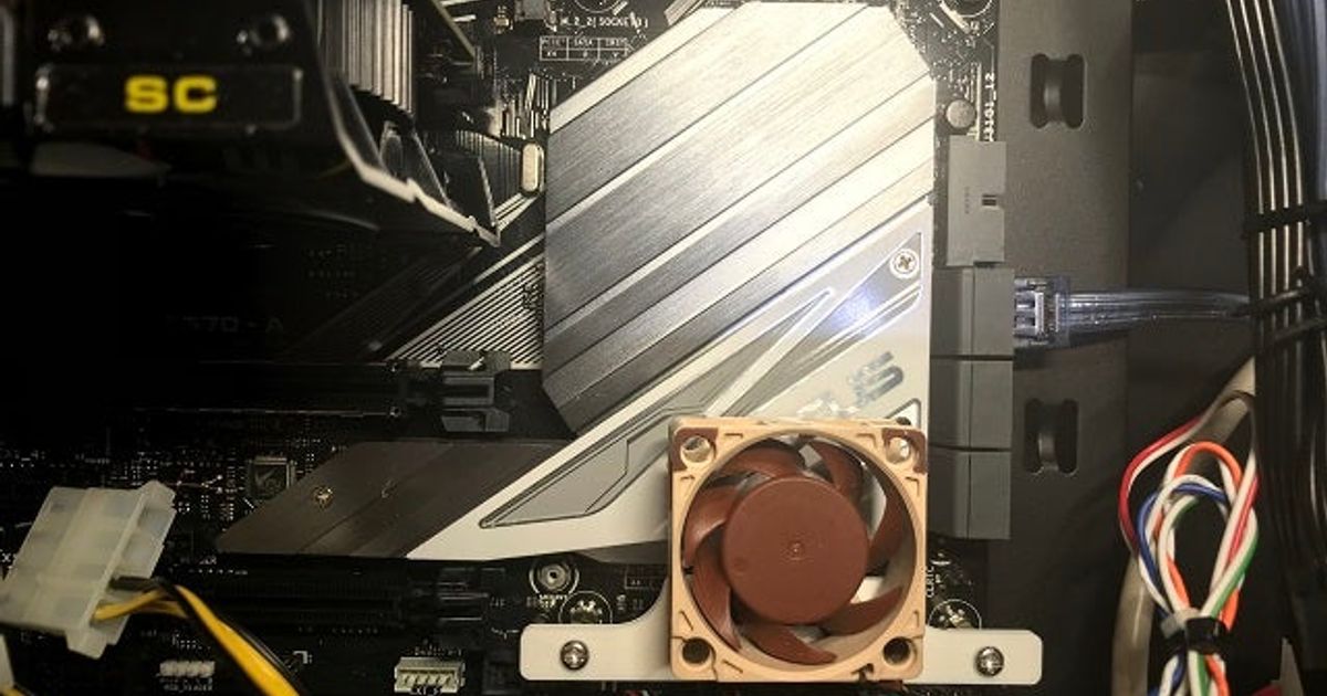 M.2 Fan Support for ASUS Prime Z370A by K7ZPJ Download free STL model