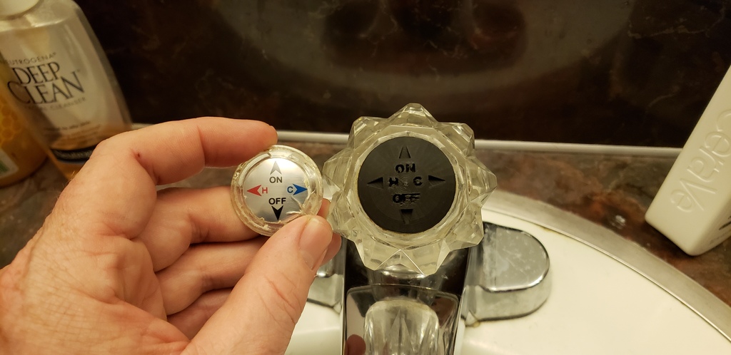 faucet handle screw cover