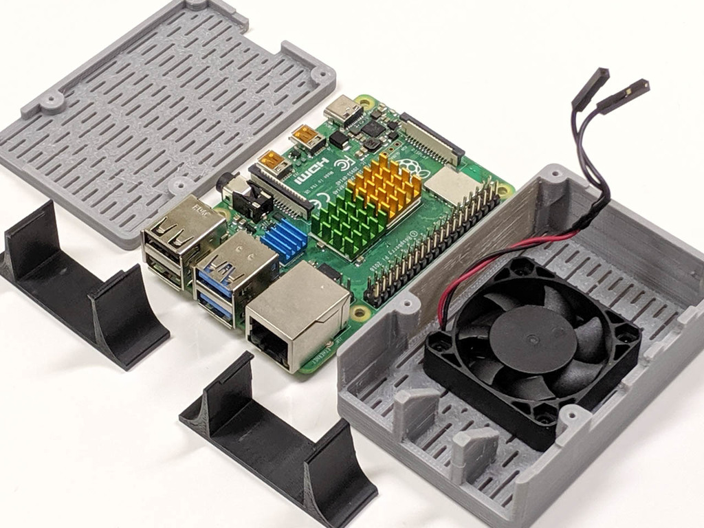 Raspberry Pi 4 case (40mm or 30mm fan) by Manabun Lab | Download free ...