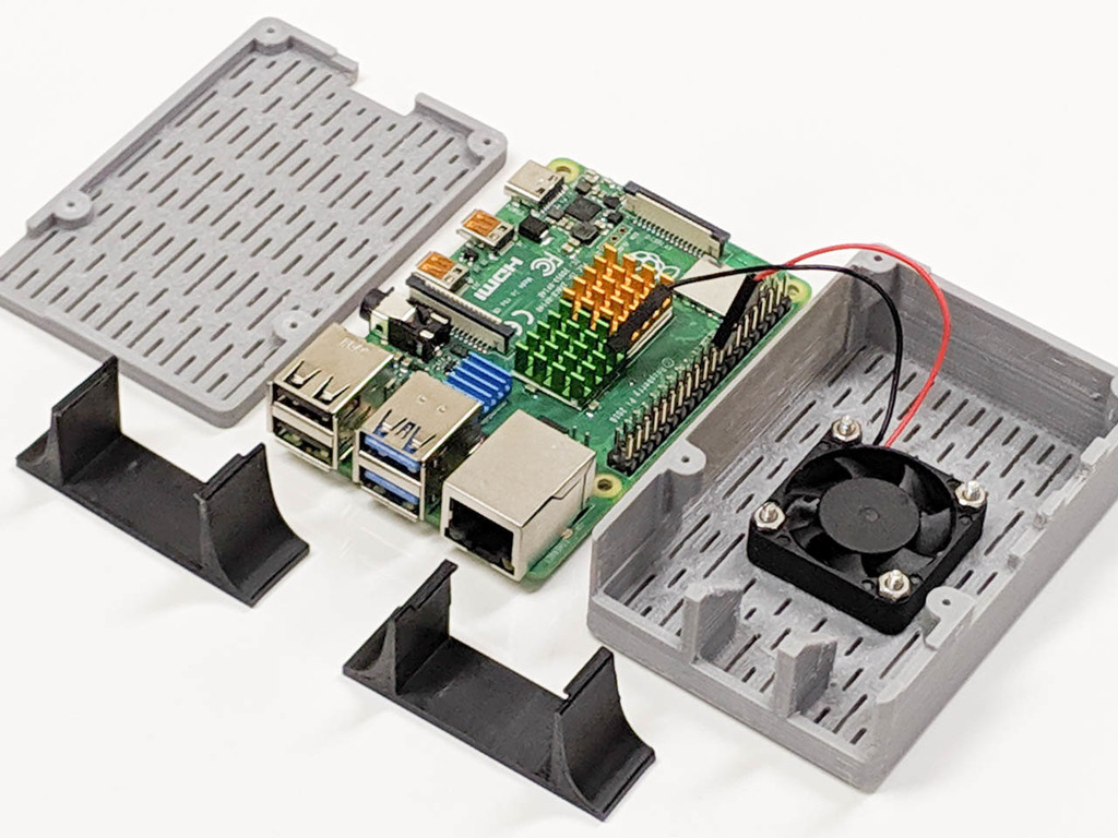 Raspberry Pi 4 case (40mm or 30mm fan) by Manabun Lab | Download free ...