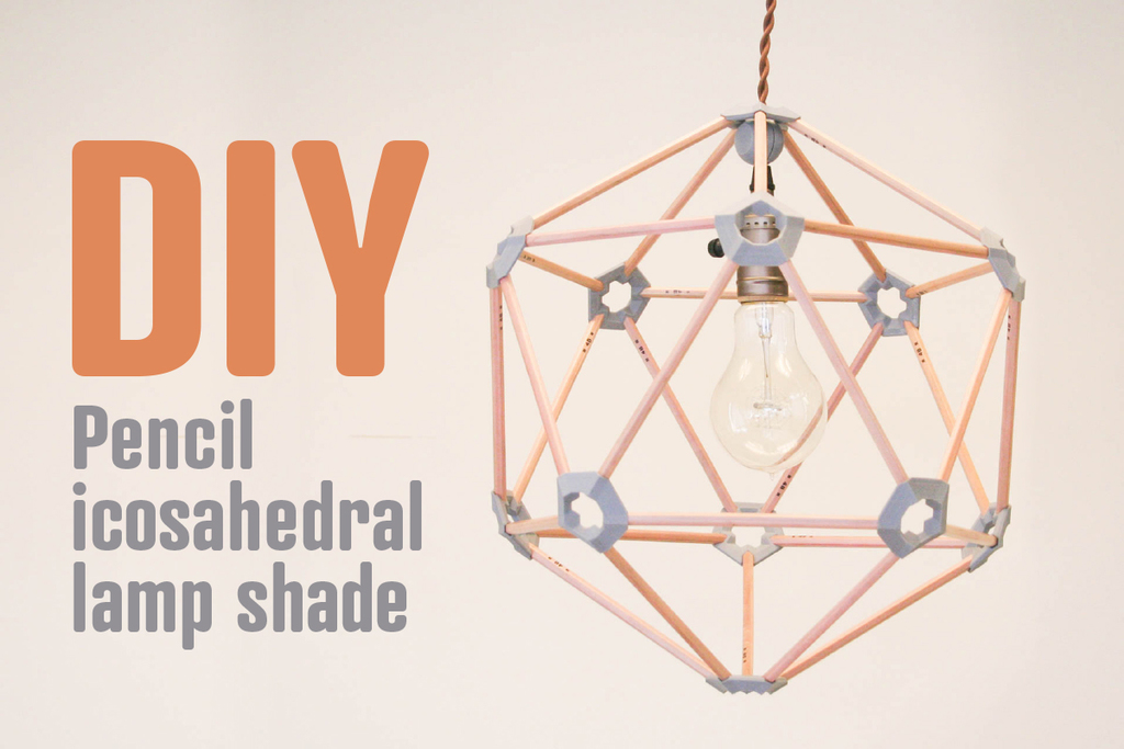 Pencil icosahedral lamp shade