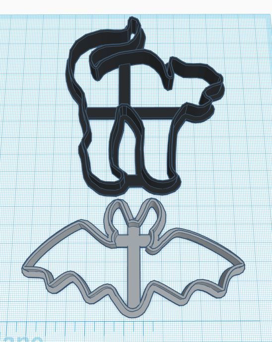 Miniatura 4 do modelo 3D Bat & Cat Cookie Cutter Set