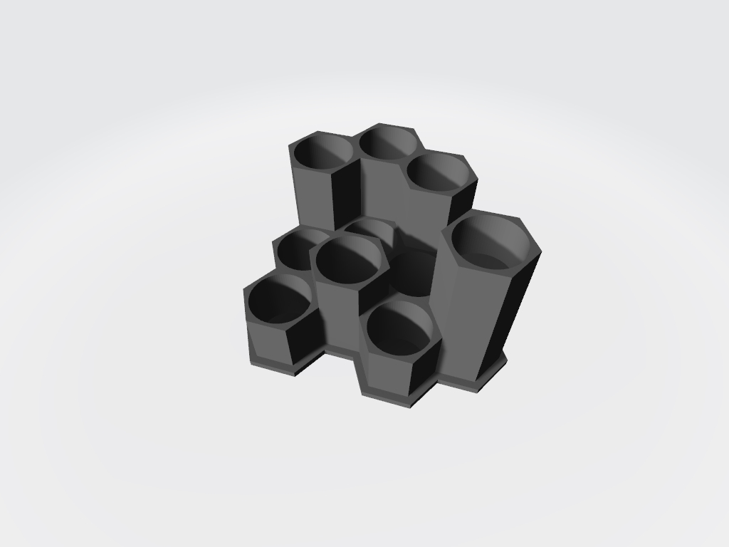 Hexagonal 10 glue stick holder