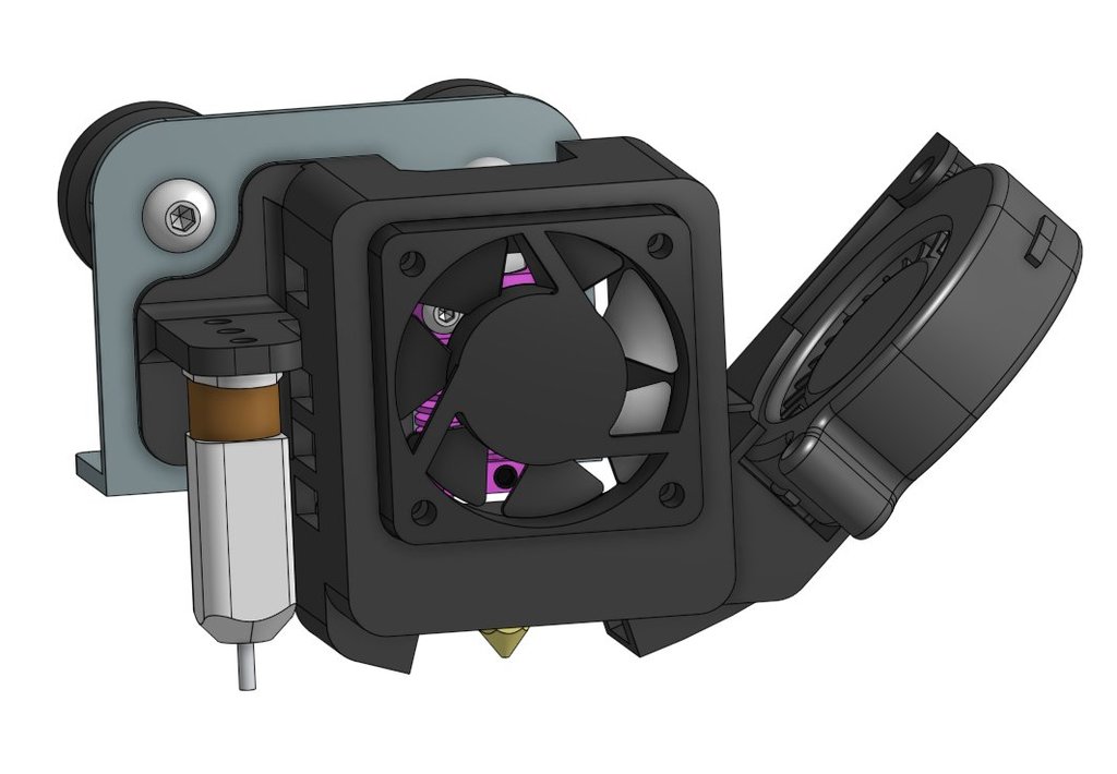 Ender 3 V2 Fan Duct for 5015 Part Cooling Fan with BLTouch Mount by