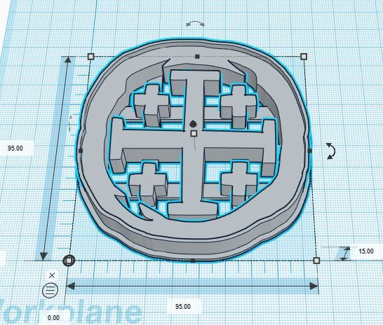 Miniatura 2 do modelo 3D Jerusalem Cross Cookie Cutter