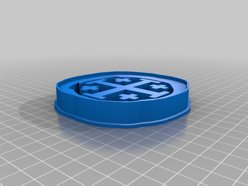 Miniatura 3 do modelo 3D Jerusalem Cross Cookie Cutter
