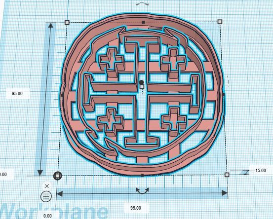 Miniatura 4 do modelo 3D Jerusalem Cross Cookie Cutter