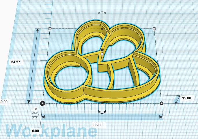 Miniatura 2 do modelo 3D Bumble Bee Cookie Cutter