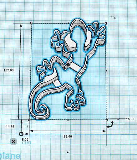 Gecko Cookie Cutter