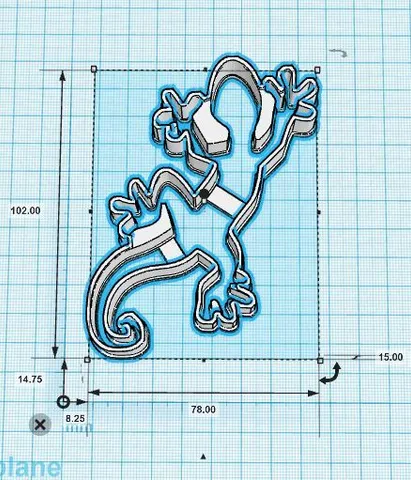 Gecko Cookie Cutter