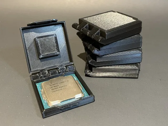 Intel CPU Clamshell Case LGA 1200, 1151, 1150, 1155 (Print-In-Place)
