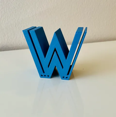 3D Alphabet - Letter W