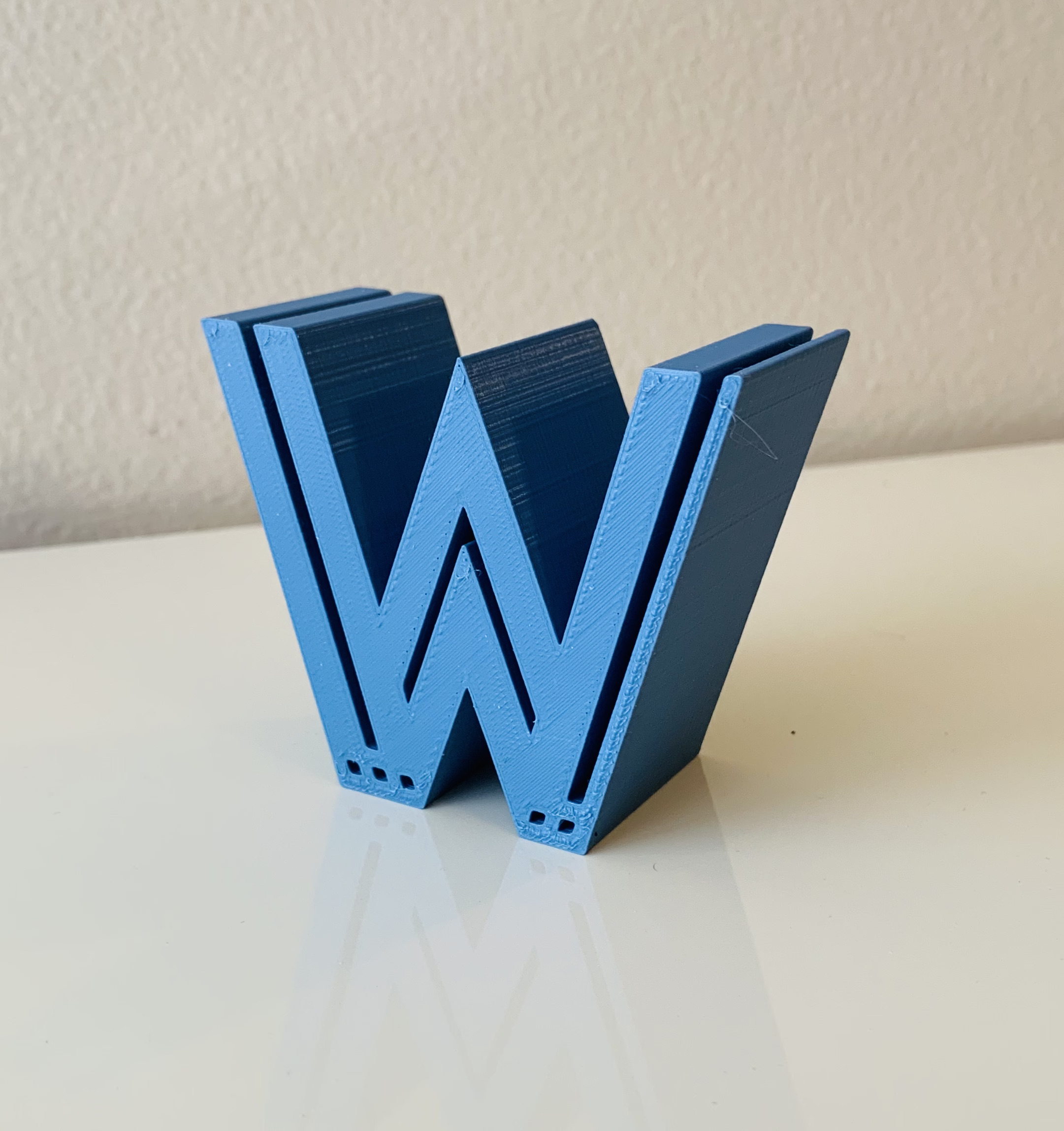 3D Alphabet Letter W by Art G Download free STL model