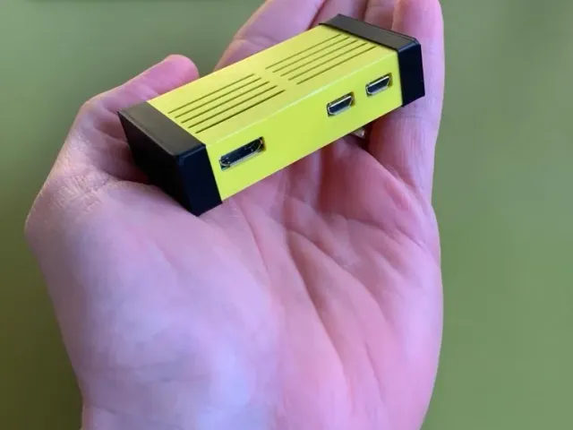 Print-flat-and-fold case for Raspberry Pi Zero 2 W