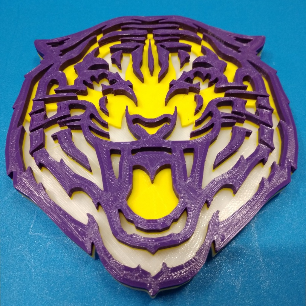 LSU Multi Color Coaster