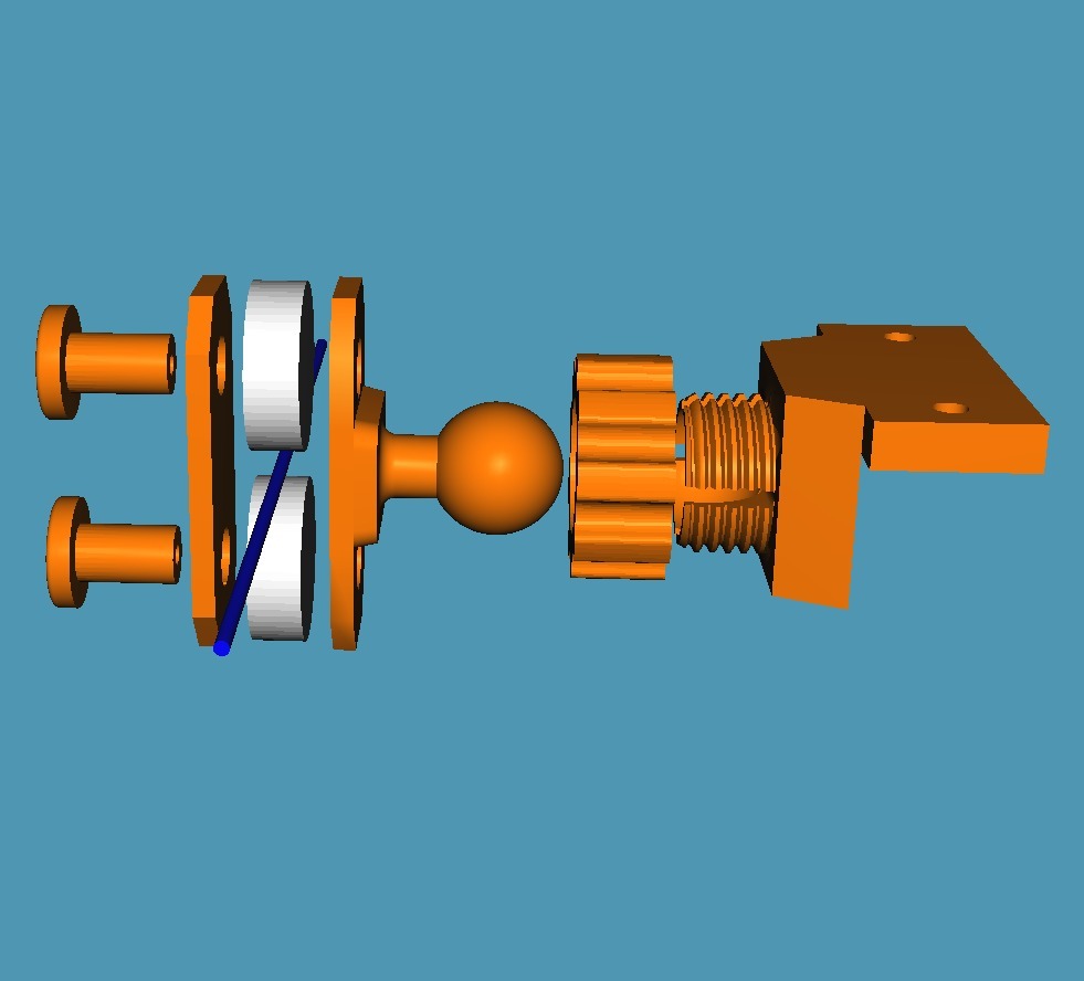 Filament Guide Dual Ball Bearing with Ball and Socket