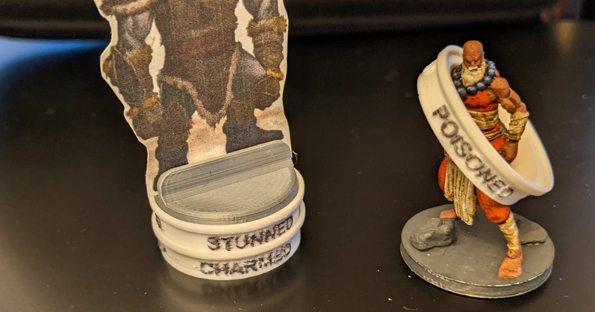 Condition and Status Tokens for 1 Inch Dungeons and Dragons or TTRPG