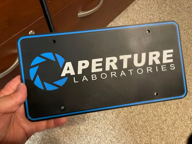 Aperture Labs License Plate