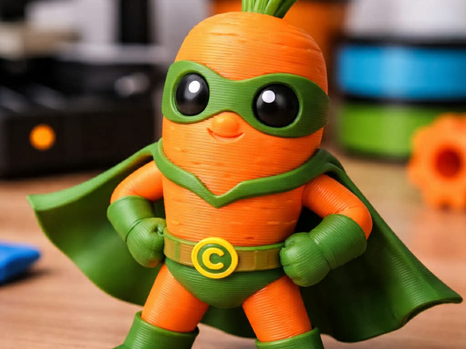 Super Carrot Hero | Cute & Funny 3D Figurine