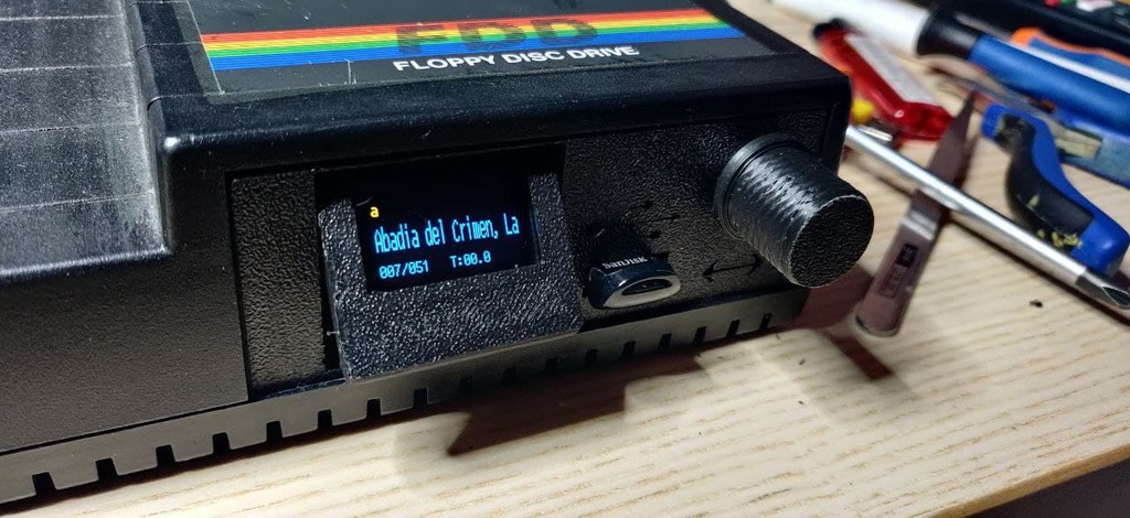 Gotek cover with swivel screen for OLED 0.94" and rotary knob