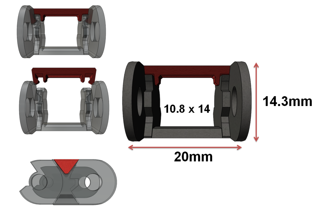 Miniatura 2 do modelo 3D AR cable chain link opened