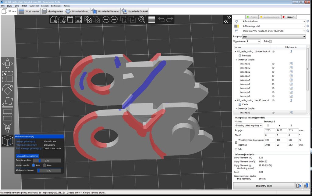 Miniatura 18 do modelo 3D AR cable chain link opened