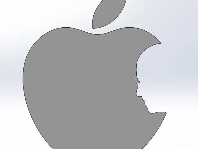 Apple Logo with Steve Jobs Face