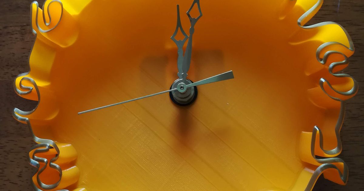 Wavy Clock By Dan The 3d Printing Dad Download Free Stl Model