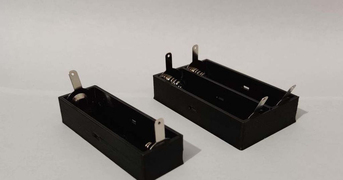 Simple 18650 LiOn Battery Holder (1x, 2x, 3x, 4x) by BlackDragonBE