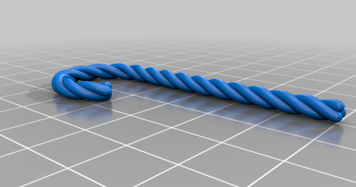 Candy Cane of 3 strands (Openscad) by Openscaddad | Download free STL ...