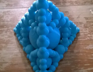 Fractal Ball Pyramid with Captive Spheres