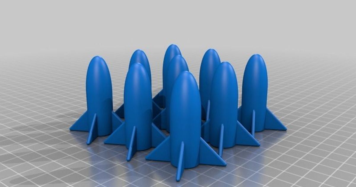 9 Little Rockets by Openscaddad Download free STL model