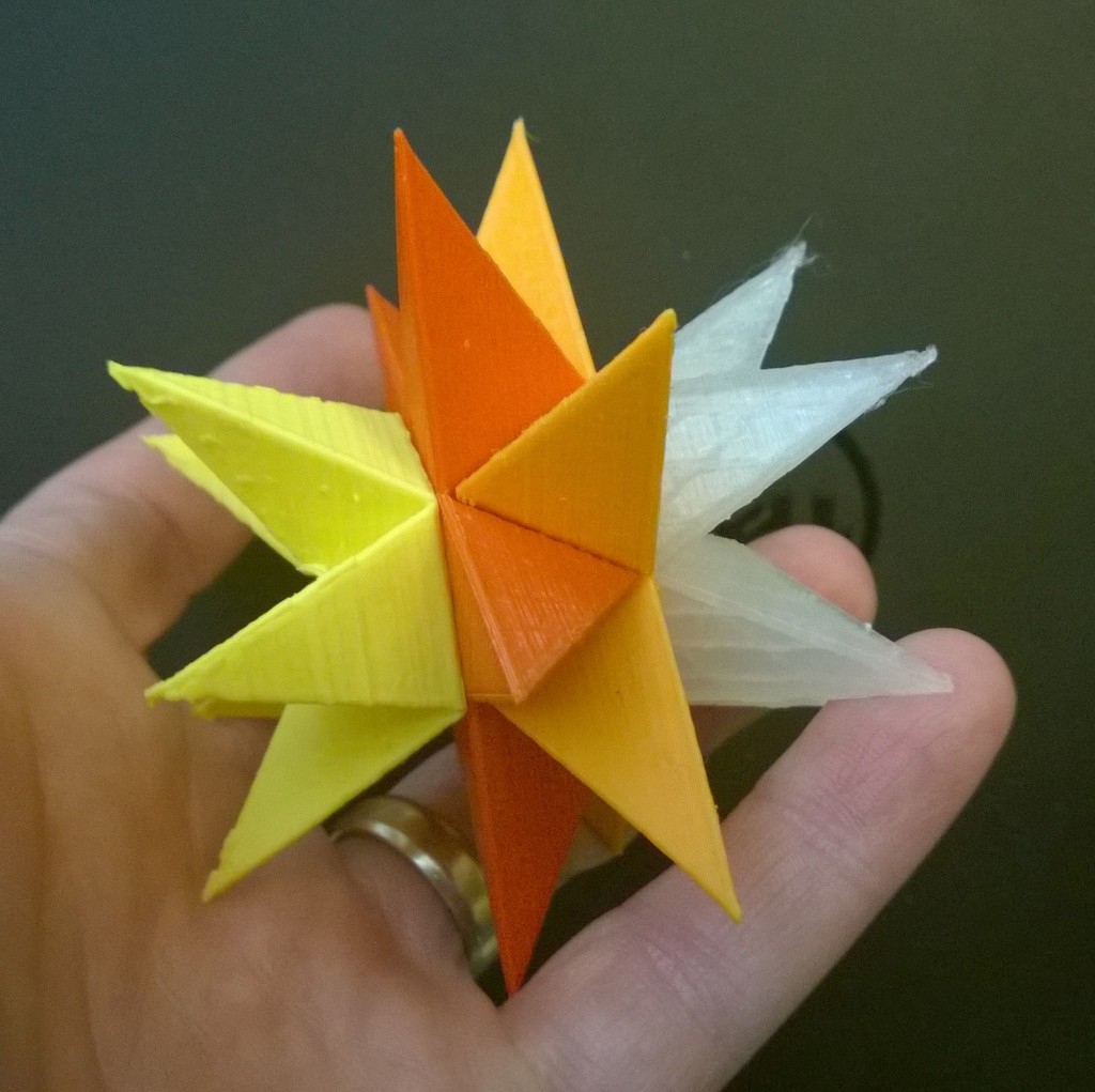 Multi-part stellated icosahedron