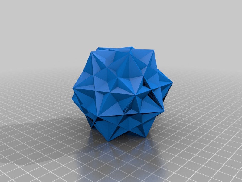 Stellated Rhombic Triacontahedron by Openscaddad | Download free STL ...