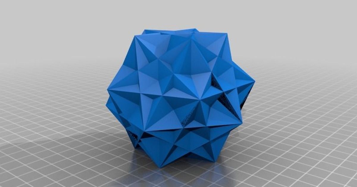 Stellated Rhombic Triacontahedron by Openscaddad | Download free STL ...