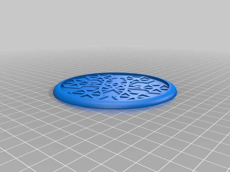 Miniatura 4 do modelo 3D Snowflake coaster