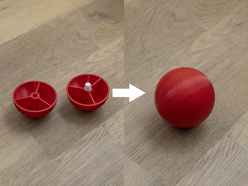 Clean Ball / Sphere (No Supports or Glue Required)