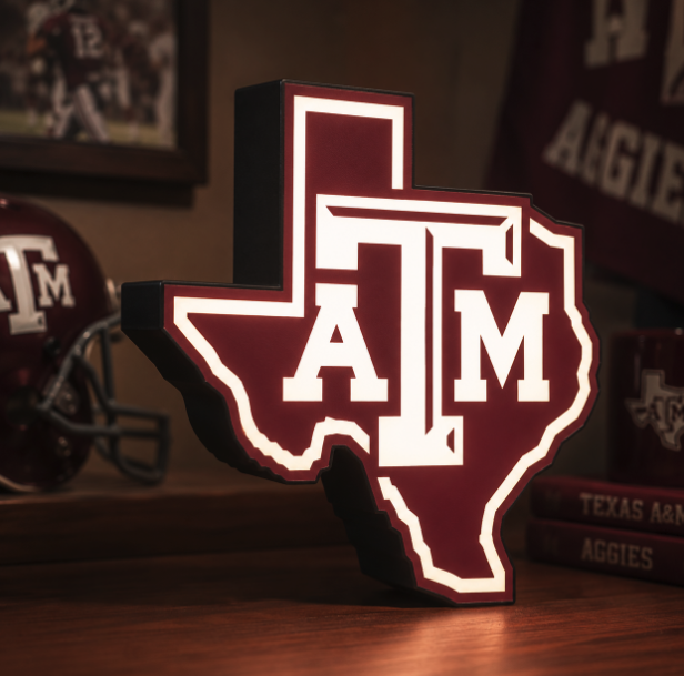 Texas A&M SEC LED Lightbox | Multicolor 3D Printable 3MF