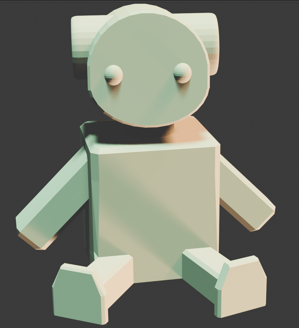 Little cute robot 3D model